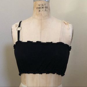 LF Ruffle One Shoulder O-Ring Tank Tube Top